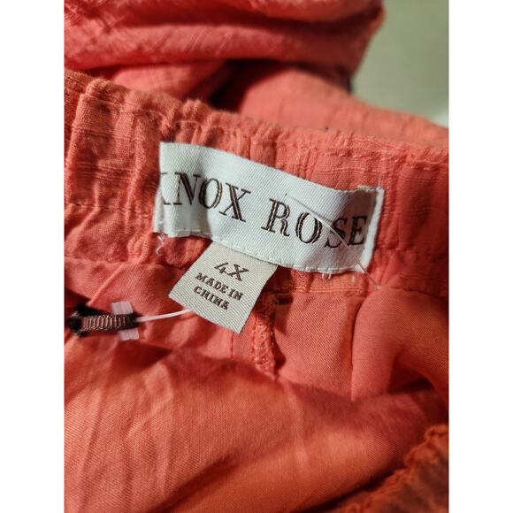 Knox Rose Maxi Dress Womens 4X Corral Pink Tiered Beach Vacation Spring Easter - Picture 5 of 6